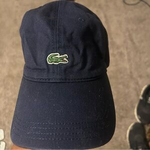 Lacoste Dark Blue Hat with Green Accents
